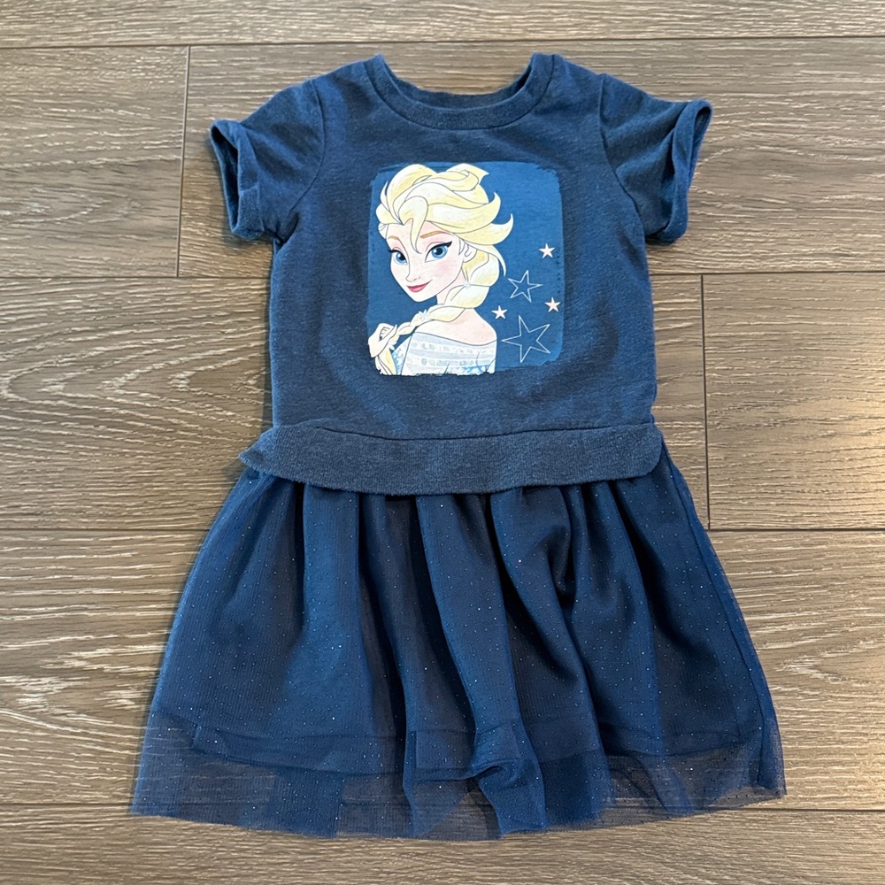 Disney Princess Frozen Elsa Navy Blue Dress